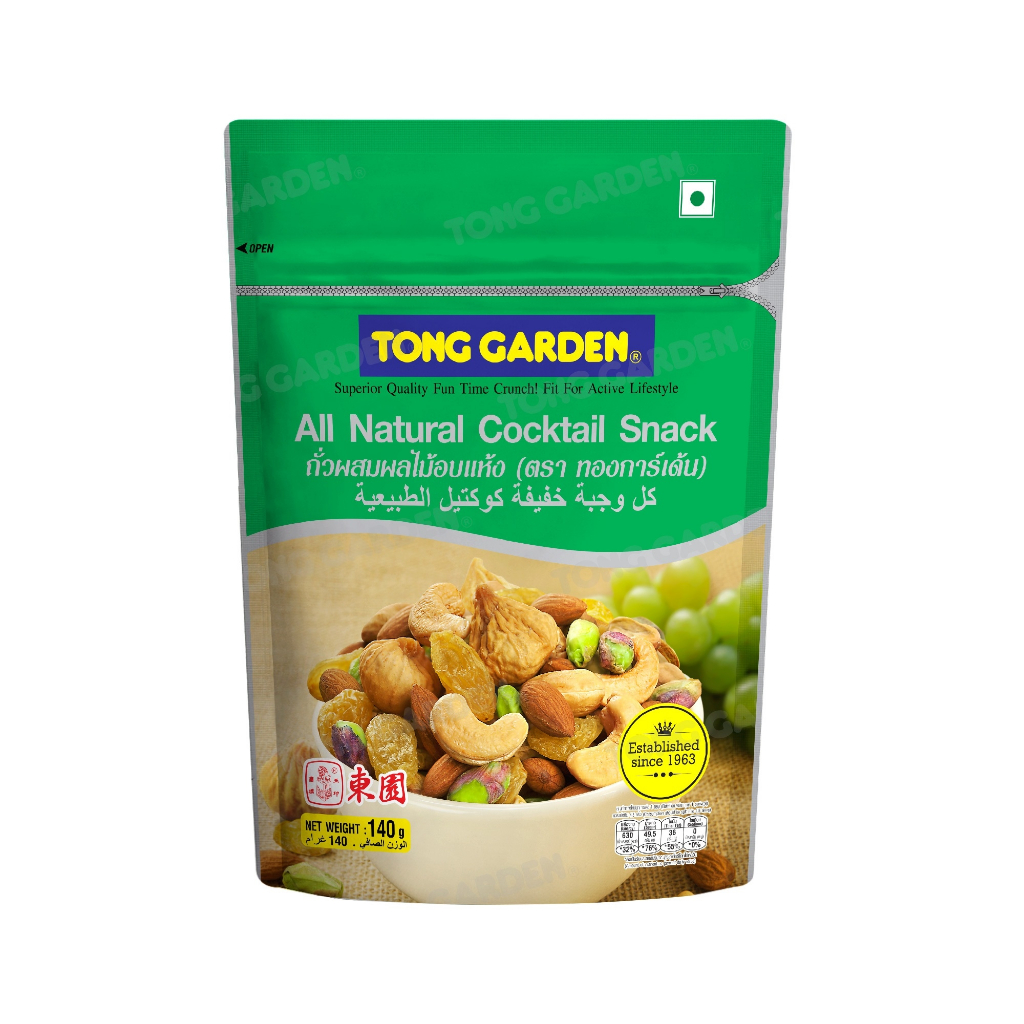 Tonggarden ถั่วอบผสมผลไม้อบแห้ง 140 กรัม (ซิป)