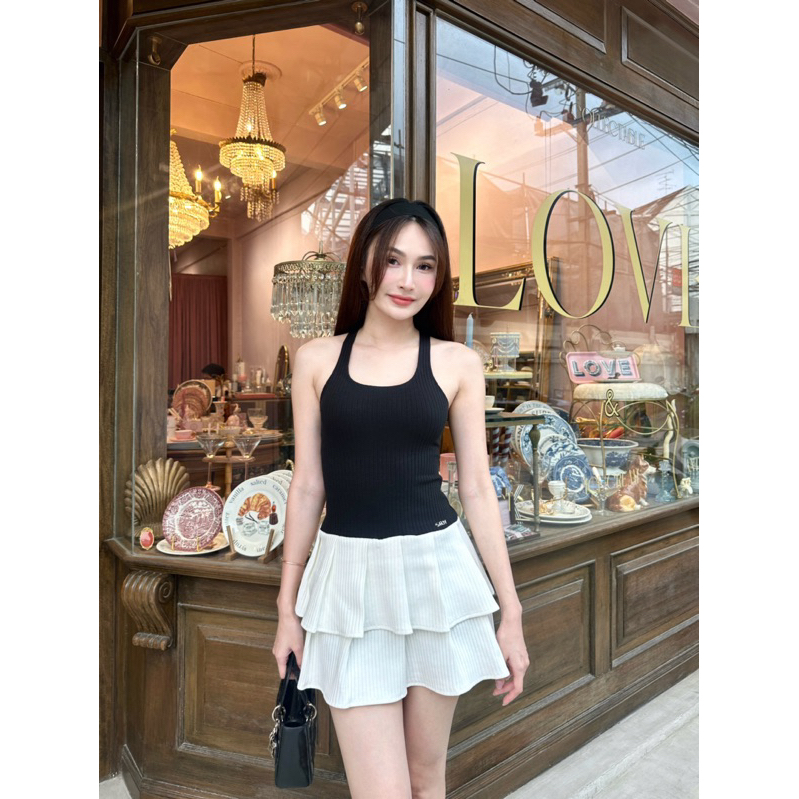 Darla Dress เดรสเสื้อกล้ามกระโปรงระบาย2ชั้น