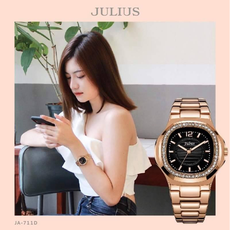 นาฬิกาผู้หญิง Julius รหัส JA-711 สายสแตนเลสสตีล ของแท้100% ประกันศูนย์ 1 ปี