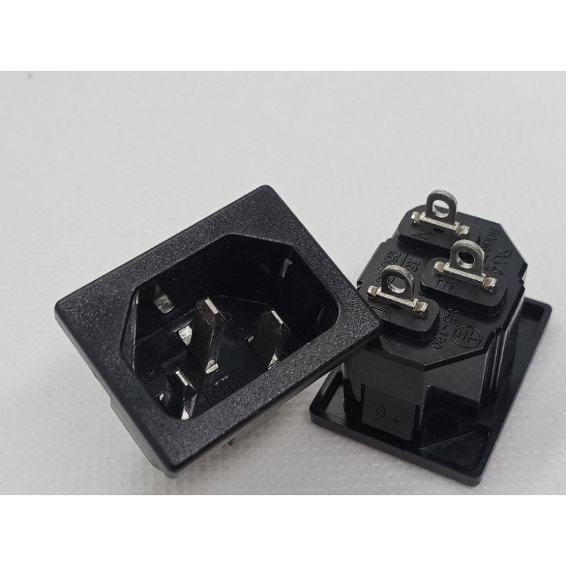 (1pcs) Plug AC ปลั๊กAC ตัวผู้ตัวรับ 3ขา 15A. 250V. ขนาด24×31×20mm. พร้อมส่ง