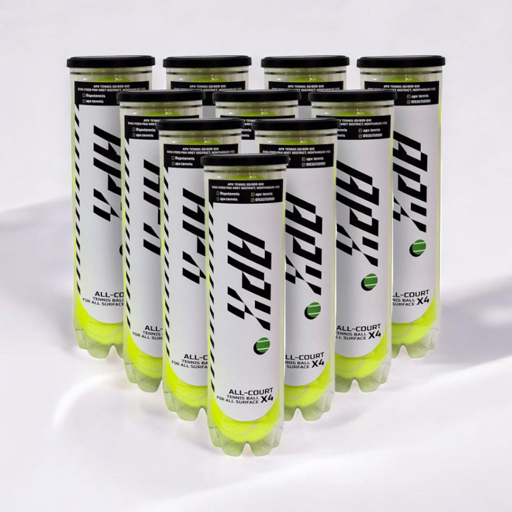 APX ลูกเทนนิส APX x4 ( 1ลัง 10กระป๋อง ) Tennis Balls | Green ( APXBALL10 ) กระป๋องละ 4 ลูก