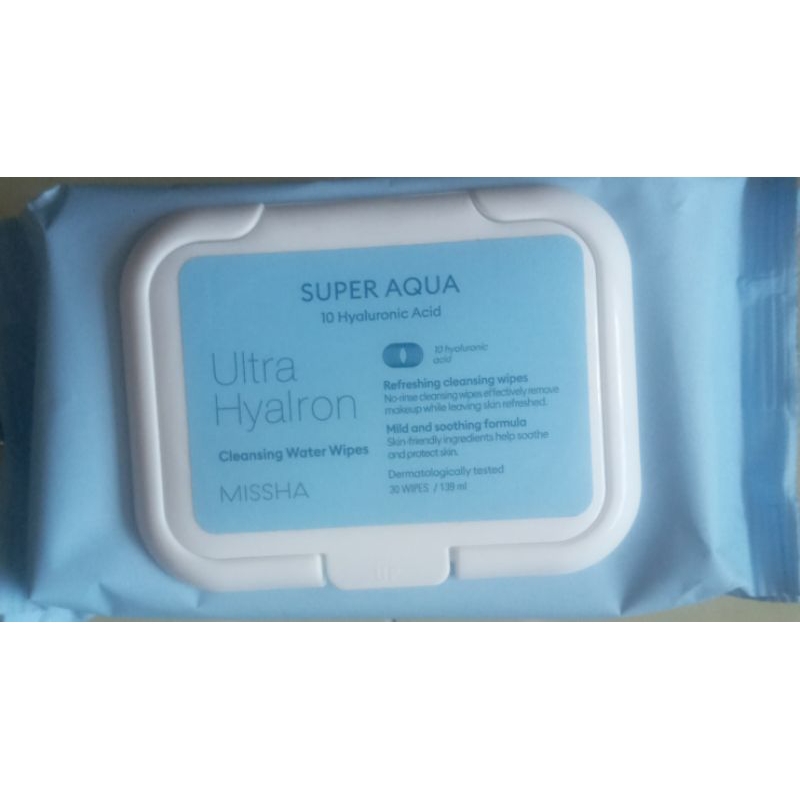 Missha Super Aqua Ultra Hyalron cleansing Water Wipes