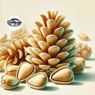 ถั่วเมล็ดสนดิบ Raw Pine nut Organic ขนาด50กรัม/150กรัม/250กรัม