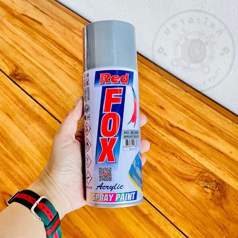 สีสเปร์ย RED FOX ขนาด270กรัม มีสีแดง สีดำ สีดำด้าน สีเทา