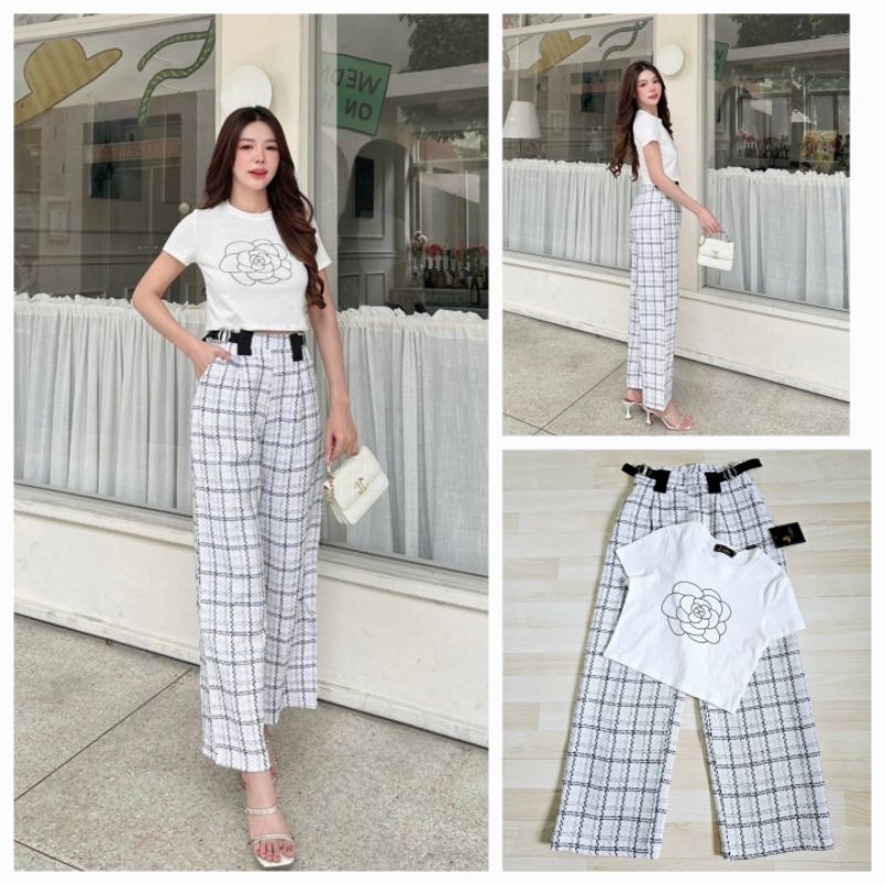 7705 มีS,M,XL,2xl[ปกติ]เซตกางเกงขายาวผ้าทอ.
