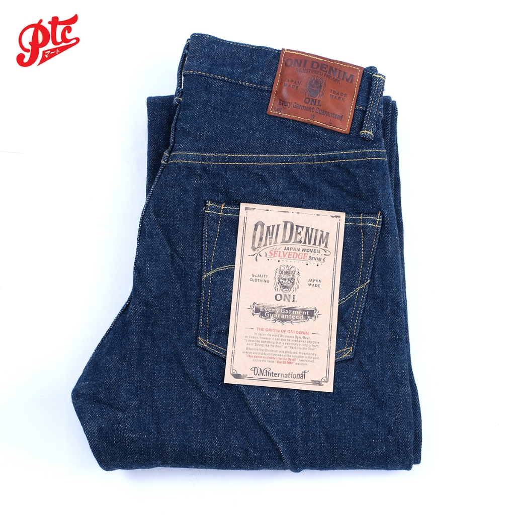 กางเกงยีนส์ ONI DENIM ONI-266ZR-ECRU RELAXED STRAIGHT 20 Oz  SECRET DENIM MADE IN JAPAN
