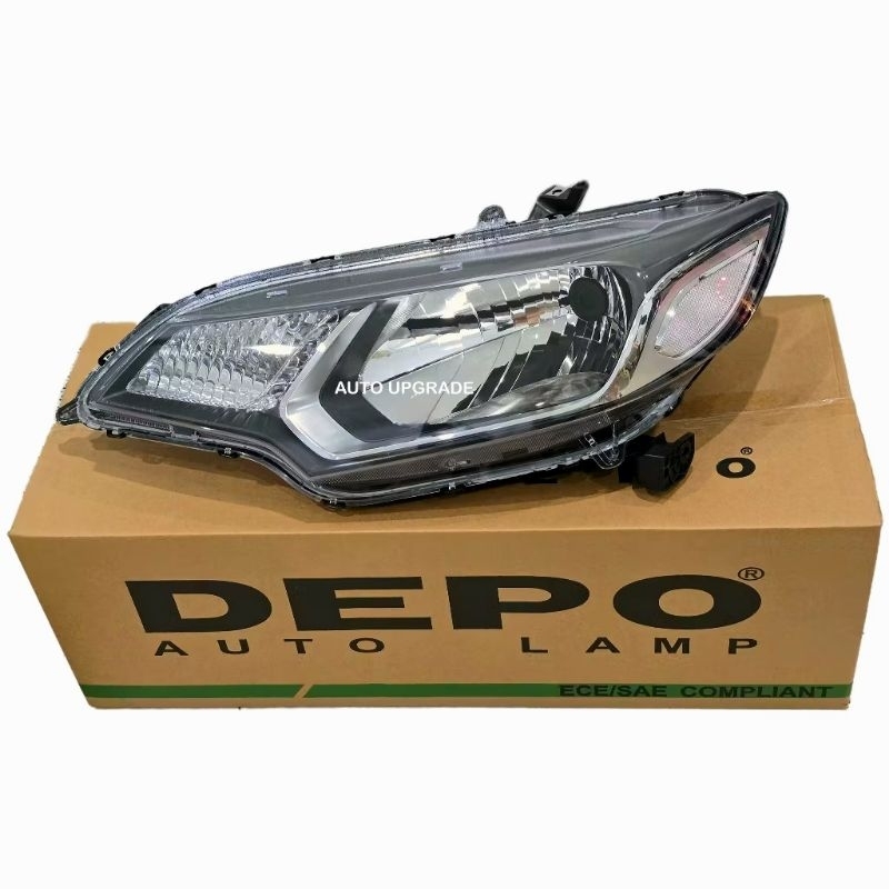 (DEPO) ไฟหน้า HONDA JAZZ GK แจ๊ส 2014 2015 2016 2017 2018 2019 2020 รุ่นหลอดฮาโลเจน