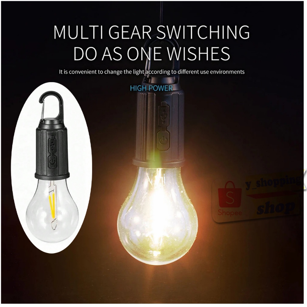 SALE-สินค้ามีตำหนิ T01 ไฟฉายพกพา CAMPING LAMP หลอดไฟฉุกเฉิน 3โหมด TYPE-C Rechargeable