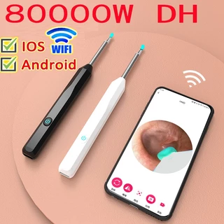COD【800000W HD พิกเซล】ที่แคะหู WIFI USB พร้อมช้อนหู 4 อัน ไฟ LED แสง 6 ชนิด กันน้ำ ไม้แคะหูมีกล้อง ชุดแคะหู ไม้แคะหู