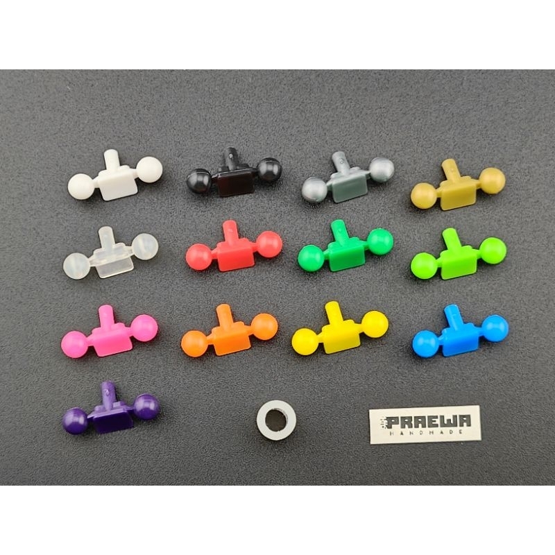 [ครบ 13สี] บอลแคปพลาสติก ขนาด M2 สำหรับ Mini4WD รถก้าง รถกระป๋อง - Plastic Ball Cap for Mini4WD