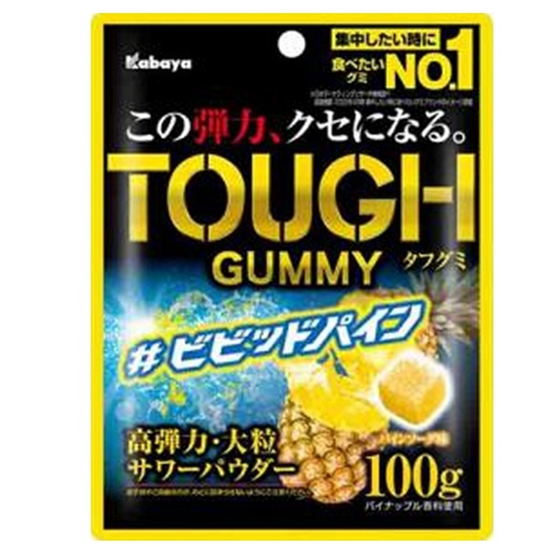 [Direct from JAPAN]　Kabaya Tough Gummy Vivid Pine 100g x 8 ชิ้น ดีที่สุดก่อนวันที่ 2025/02 ชุดที่ 8