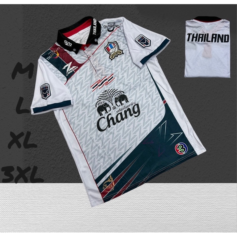 เสื้อบอลเสื้อกีฬา แฟชั่นมาใหม่มีแค่เสื้อขนาดไซร้  M L XL 3XLผ้าโพลีเอสเตอร์