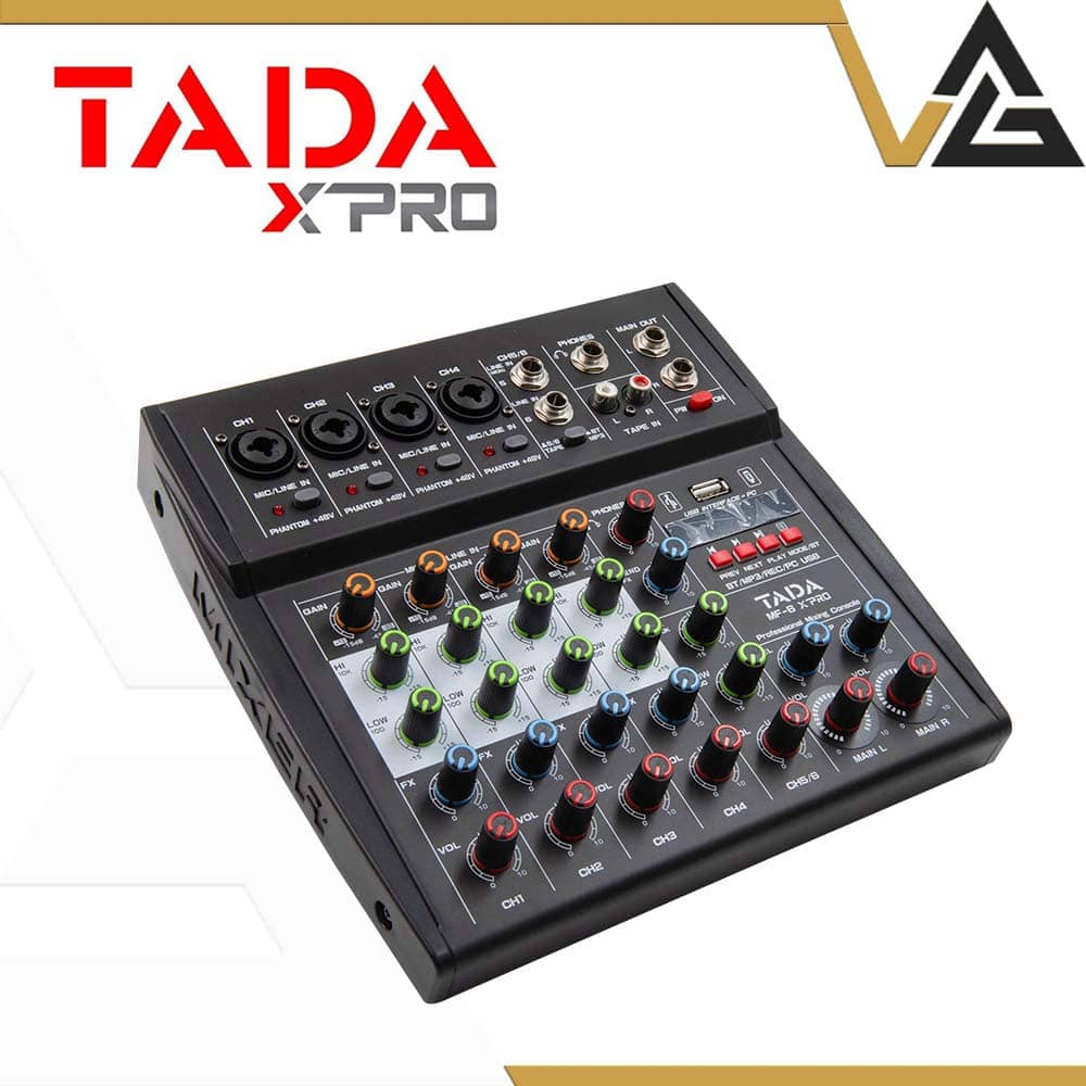 TADA XPRO Mixer MF-6 มิกเซอร์ 6 Ch เชื่อมต่อ Bluetooth/USB เครื่องเสียง มิกเซอร์ บลูทูธ+เอฟเฟกส์