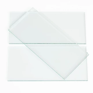 กระจกกันสะเก็ดสีใส (108x50x2mm) กระจกอ๊อก กระจกเชื่อม สี่เหลี่ยม สีใส (ขั้นต่ำ 10 ชิ้น)