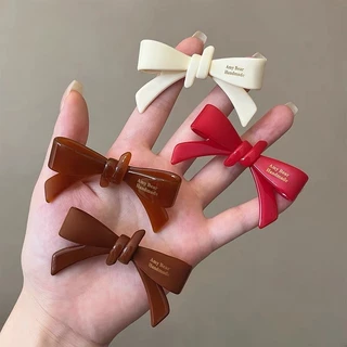 Elegant Bow กิ๊บติดผมโบว์ แบบปากเป็ด ขนาด 6.5cm กิ๊บหนีบผม กิ๊บผม แฟชั่นเกาหลี