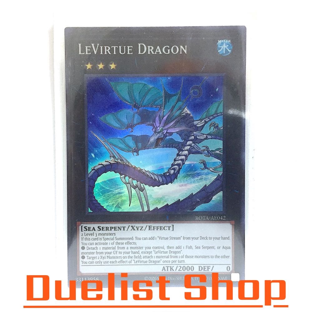 LeVirtue Dragon (SR) Monster Water Rank3 [Sea Serpent/Xyz/Effect] ชุด ROTA-AE042 การ์ดยูกิโอ (Yu-Gi-