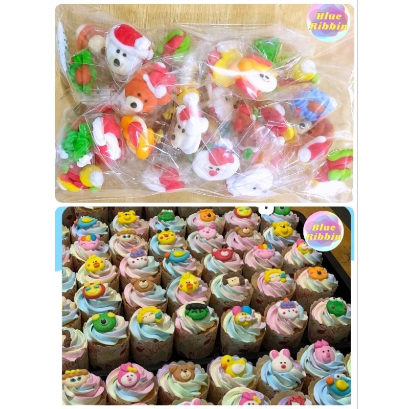 น้ำตาลแต่งขนม วันคริสมาส Christmas cake topper น้ำตาลแต่งหน้าเค้ก เทศกาลคริสมาส  ใช้ตกแต่งขนม อาหาร ไอศรีม