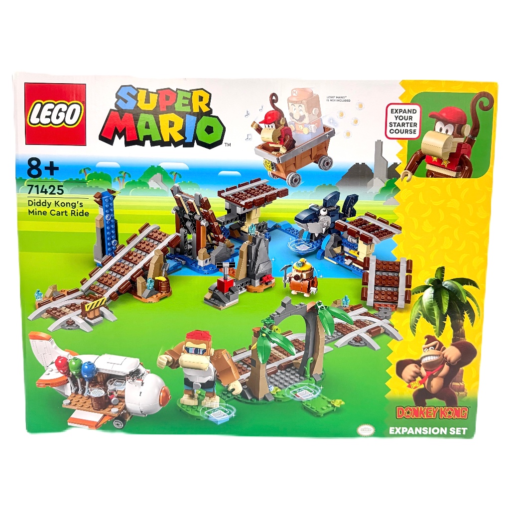 LEGO Super Mario Diddy Kong's Mine Cart Ride Expansion Set (1,157 Pieces) 71425