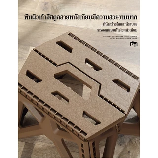 ตั้งแคมป์ เก้าอี้ตกปลา อุจจาระกลางแจ้ง เก้าอี้พับพลาสติกแบบพกพากลางแจ้ สตูลเหลี่ยม เกาอี้พับ ก้าอี้สนาม เก้าอี้พับพกพา