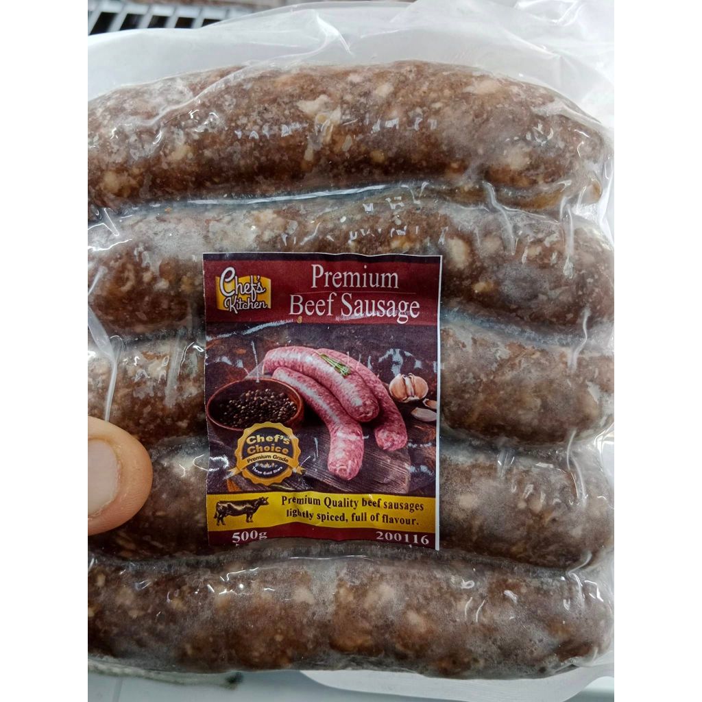 CHEF'S KITCHEN * 2KG FREEZER PACK * Homemade THICK Premium Beef Sausage  INC. POLY BOX AND FROZEN GE