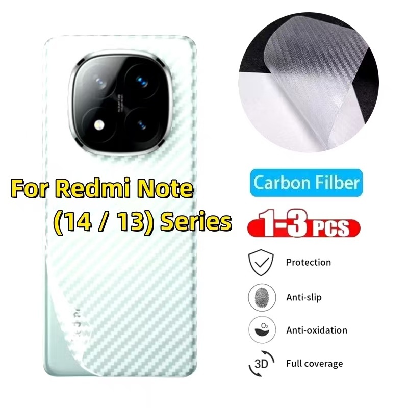 Redmi Note 14 SE 5G/Redmi Note 14 Pro Plusฟิล์มหลังลายเคฟล่าXiaomi Redmi Note14/Redmi Note 14Pro/Red