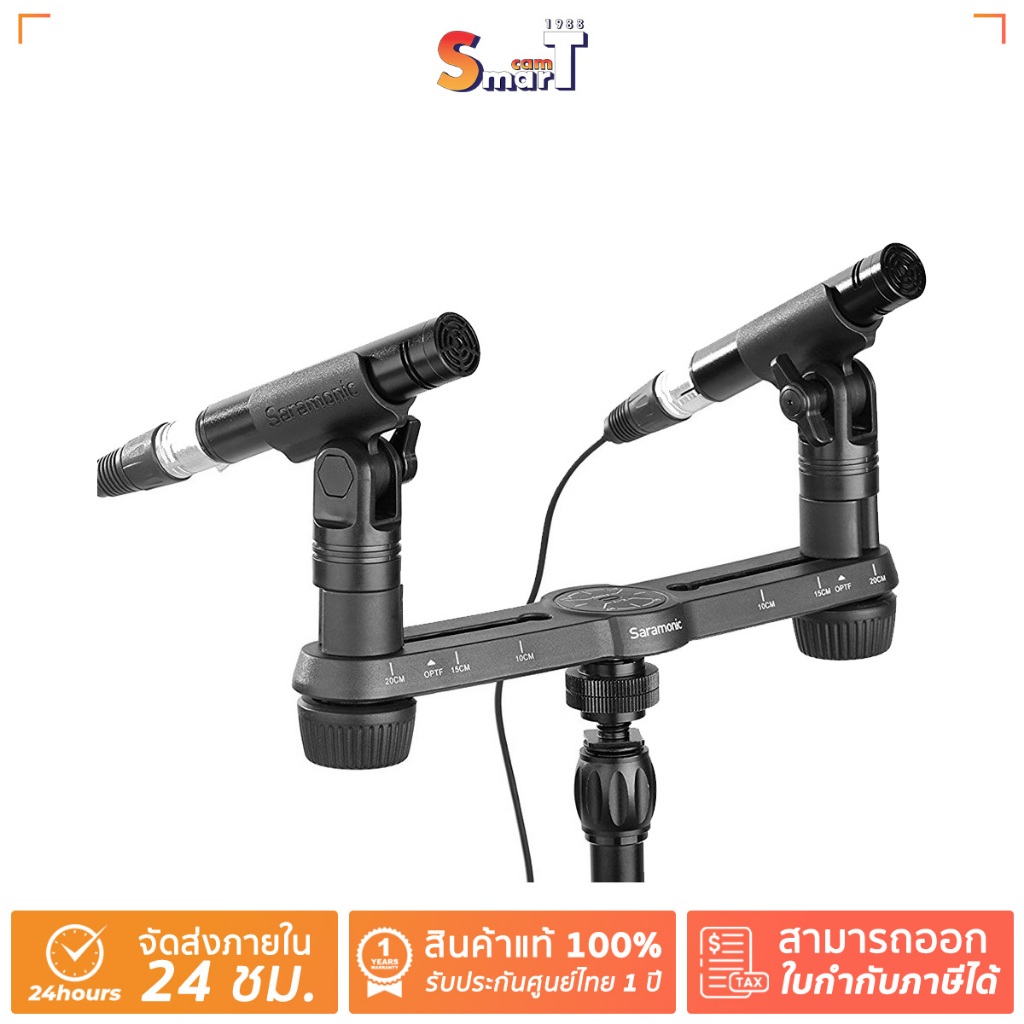 Saramonic SR-M500 Matched Pair of Compact Cardioid Studio Condenser Microphones with Windshields, Mi