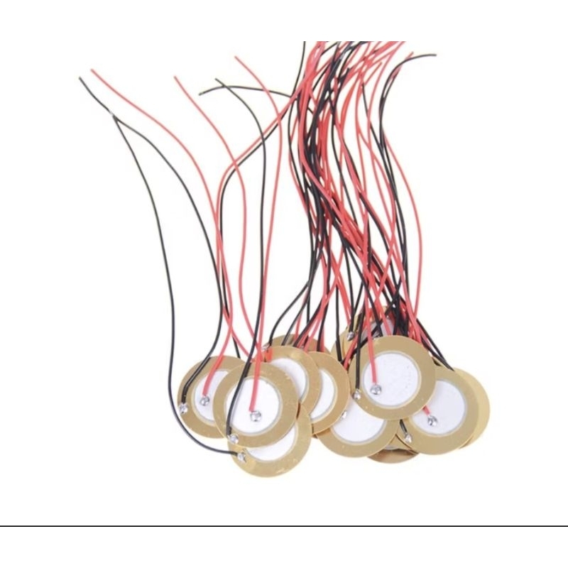 แผ่น Piezo สำหรับ DIY ลำโพงเช็นเซอร์ Buzzer Sounder Sensor Trigger Drum Disc + ลวดทองแดง