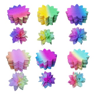 กระดาษสาห่อเหรียญ ดอกบัวสีรุ้งทูโทน (3 ห่อ)