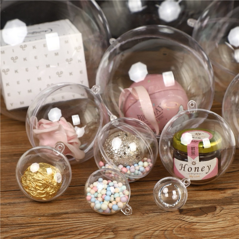 (พร้อมส่งจากไทย🇹🇭) ลูกบอลพลาสติกใส บอลเซอร์ไพรส์ DIY ใส่ธนบัตร ใส่ของตกแต่ง บอลใส