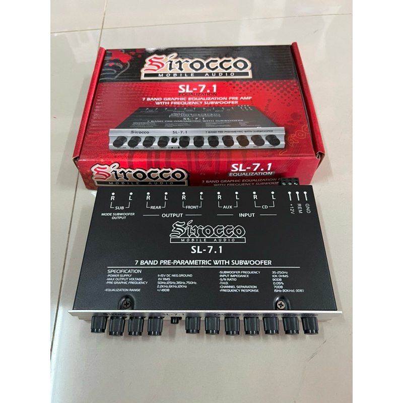 395บาท ปรี 7แบนด์ รุ่น SL-7.1 ยี่ห้อ SIROCCO ติดรถยนต์
