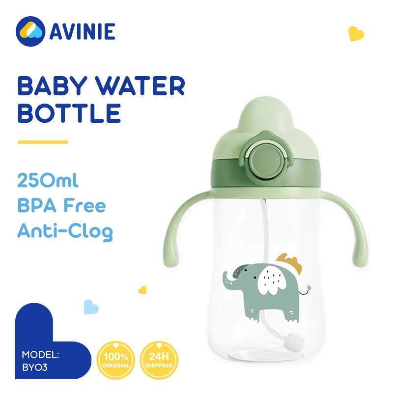 AVINIE ขวดน้ำ ขวดนม เปิด 360 แก้วหัดดื่มกันสำลัก แก้วน้ำ ขวดน้ำ กันสำลัก หัดดื่มน้ำ ขวดน้ำเด็ก 300ml BY01/BY03