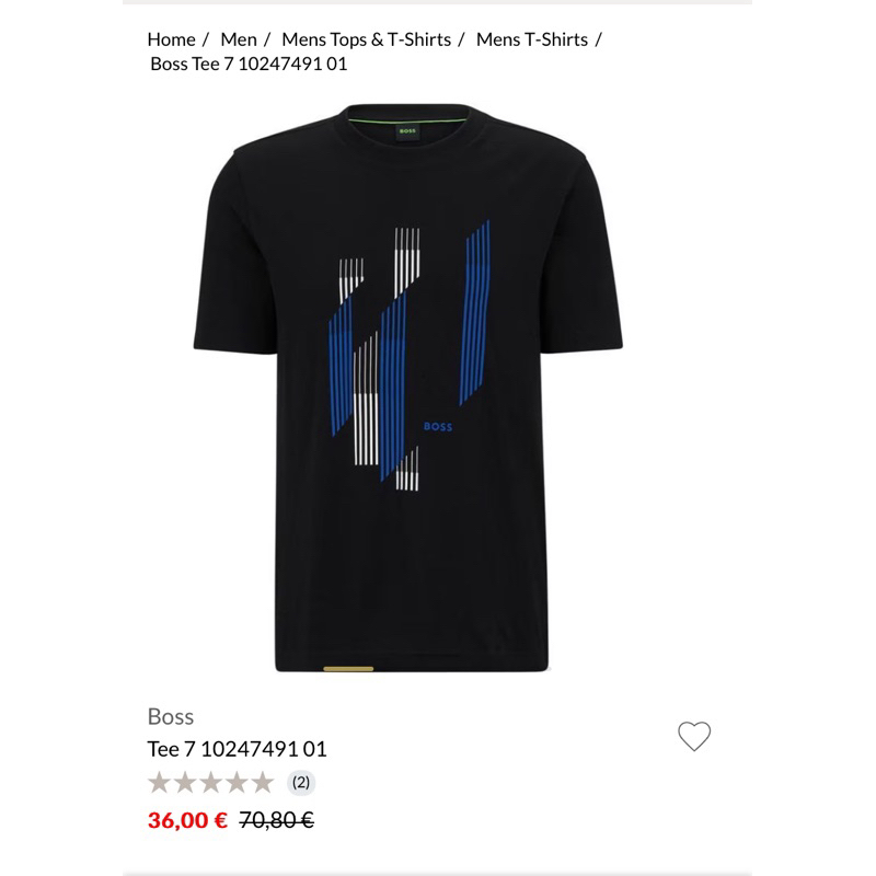 เสื้อยืดคอกลม ฮิ้วโก้ บอส ของแท้