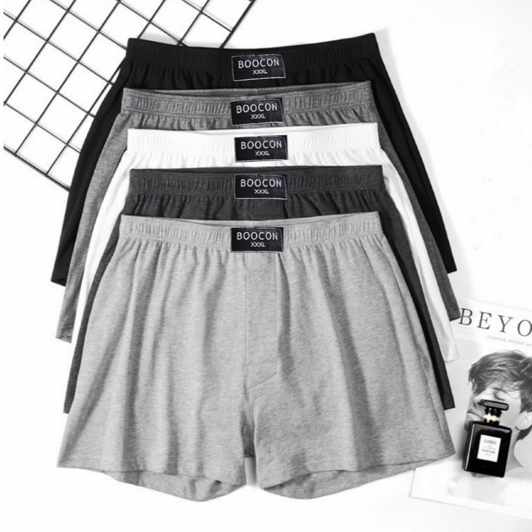 (แพ็ค3ตัว) กางเกงบ๊อกเซอร์ กางเกงขาสั้นผู้ชาย บ๊อกเซอร์สีพื้น ผ้านิ่มใส่สบาย ระบายอากาศได้ดี แห้งไวไม่อับชื้น