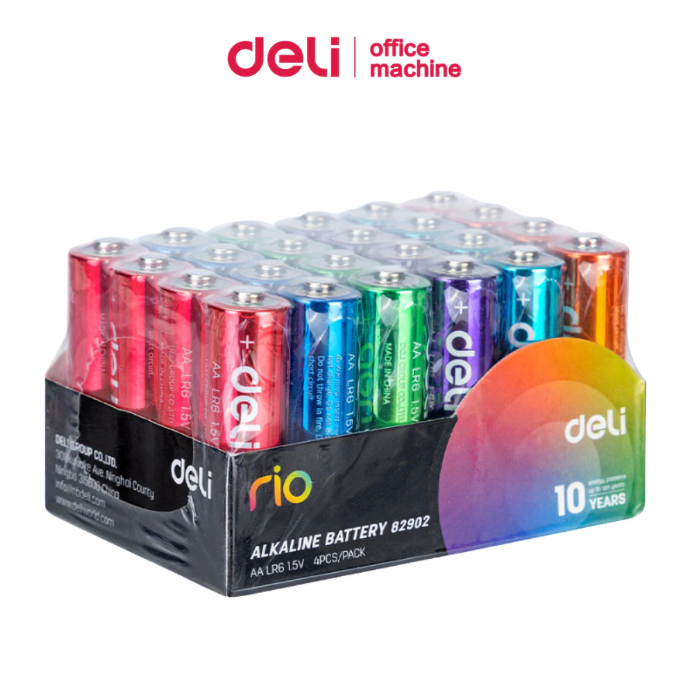 Deli ถ่าน ถ่านAA ถ่านAAA ถ่านถ่านอัลคาไลน์ ถ่าน1.5v ถ่านไฟฉาย LR6 ถ่านแพ็ค 24ก้อน Alkaline Battery