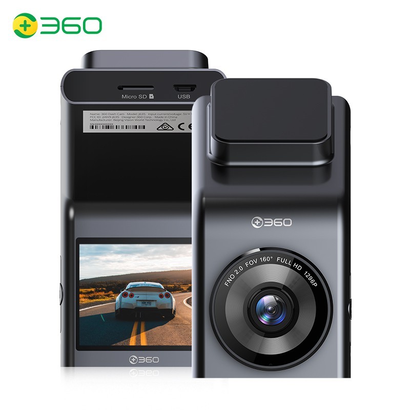 360 Smart DashCamG300H - กล้องติดรถยนต์ เชื่อมต่อกับโทรศัพท์ได้ ความคมชัด1296P Bulit-inGPSและGoogleMap (รับประกัน1ปี)