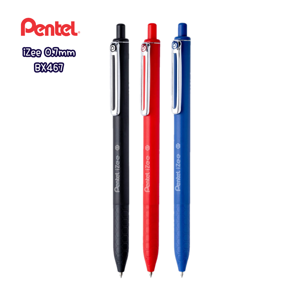 Pentel iZee ปากกาลูกลื่น เพนเทล ด้ามกด 0.7mm BX467