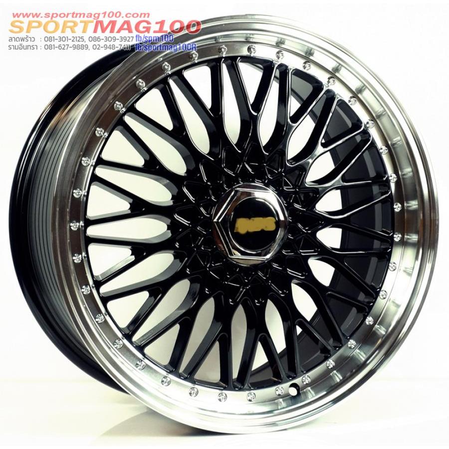 ล้อแม็กซ์ใหม่ BBS RS สีดำขอบเงา(blp) 8.5-18นื้ว 5รู114/5รู112 ET35(ff031.1) [21620]