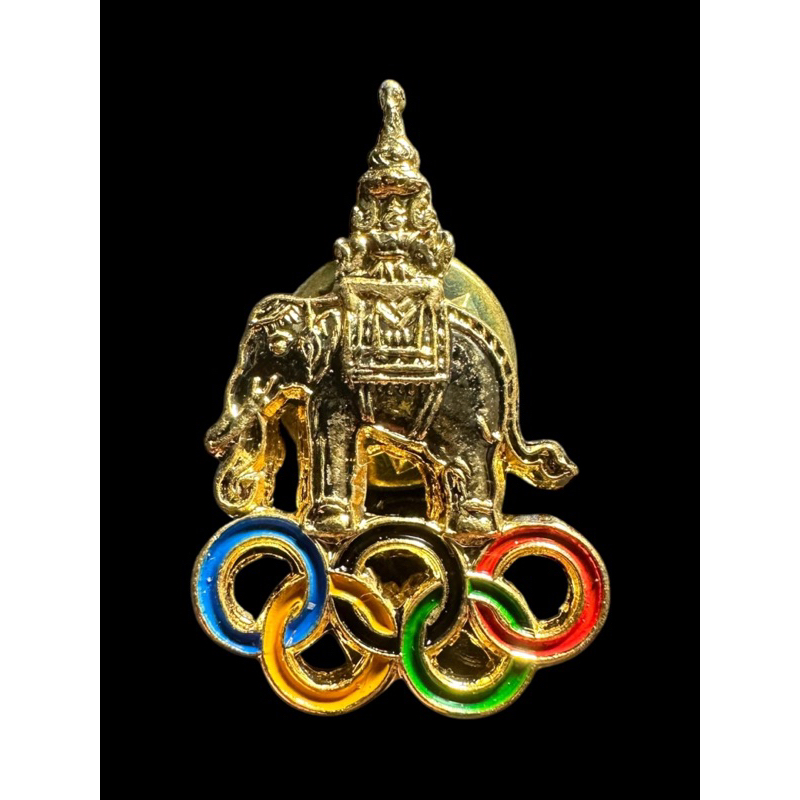 เข็มกีฬาโอลิมปิก(  olympic pin ) ชุบทอง เข็มช้างโอลิมปิก มือสอง