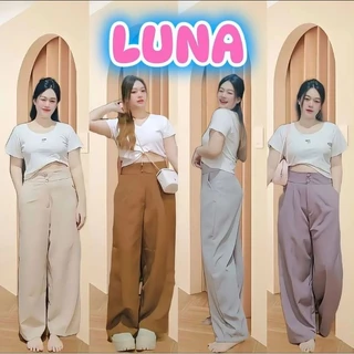 LUNA ♡ ลูน่า⭐️S-7XL กางเกงสาวอวบอ้วน กางเกงเอวสูง เก็บพุง ไม่รั้งเป้า กระดุม+ซิปหน้า ใส่ทำงาน ใส่เที่ยว