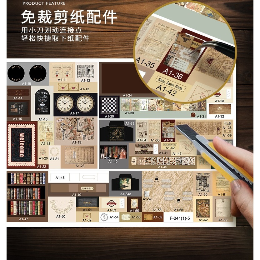 ส่งด่วนกทม.   บ้านตุ๊กตา DIY ประกอบเอง Vintage Coffee Shop เปิดหน้าได้ ของเล่น CUTE ROOM F-041 ราคา ถูกที่สุด ดีลบีเคเค แกลเลอรีภาพที่ 9