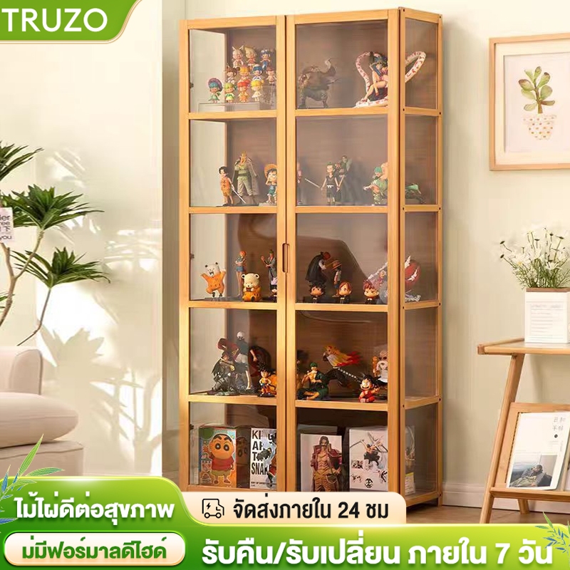 TRUZO สี่ด้านโปร่งใส ตู้หนังสือ ตู้โชว์กระจกใส ตู้โชว ตู้โชว์กระจกใส โมเดล ตู้โชว์ใส ตู้โชว์ รับน้ำหนักได้ดี มีหลายขนาด