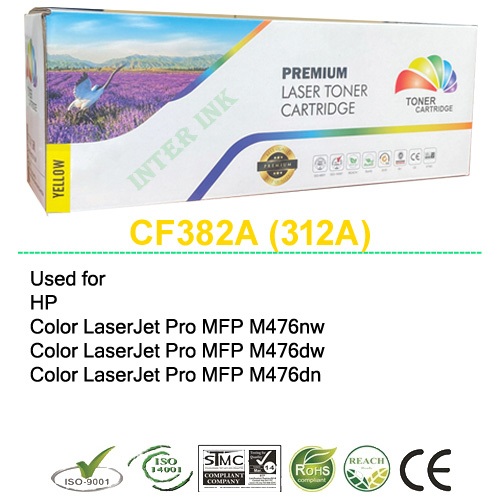 หมึกพิมพ์ Color LaserJet Pro MFP M476nw / M476dw / M476dn (CF382A) 312A สีเหลือง Color Box