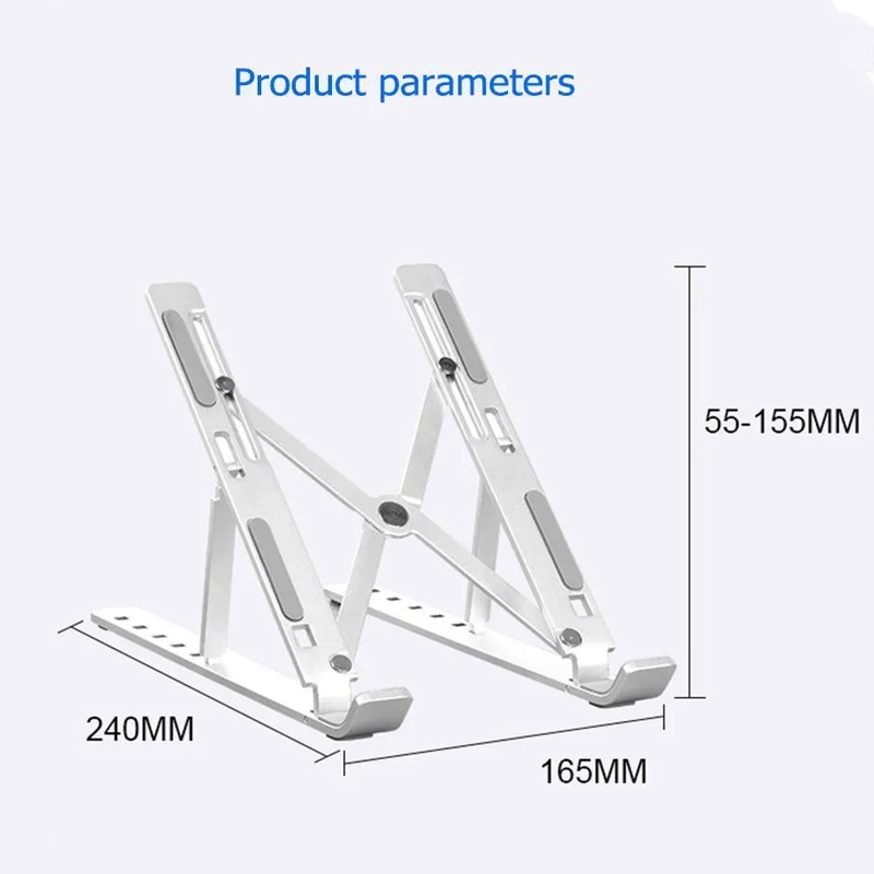 Notebook stand วัสดุอะลูมินัมอัลลอย แท่นวางโน๊ตบุ๊ค ปรับได้6ระดับ พับเก็บได้ ที่วางไอแพด แท็บเล็ต ขาตั้งแล็ป รุ่น N3