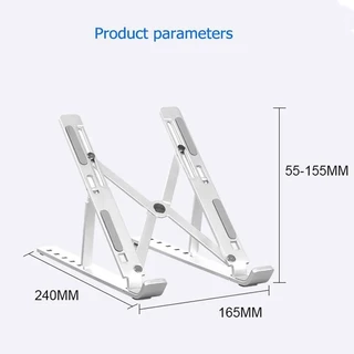 Notebook stand วัสดุอะลูมินัมอัลลอย แท่นวางโน๊ตบุ๊ค ปรับได้6ระดับ พับเก็บได้ ที่วางไอแพด แท็บเล็ต ขาตั้งแล็ป รุ่น N3