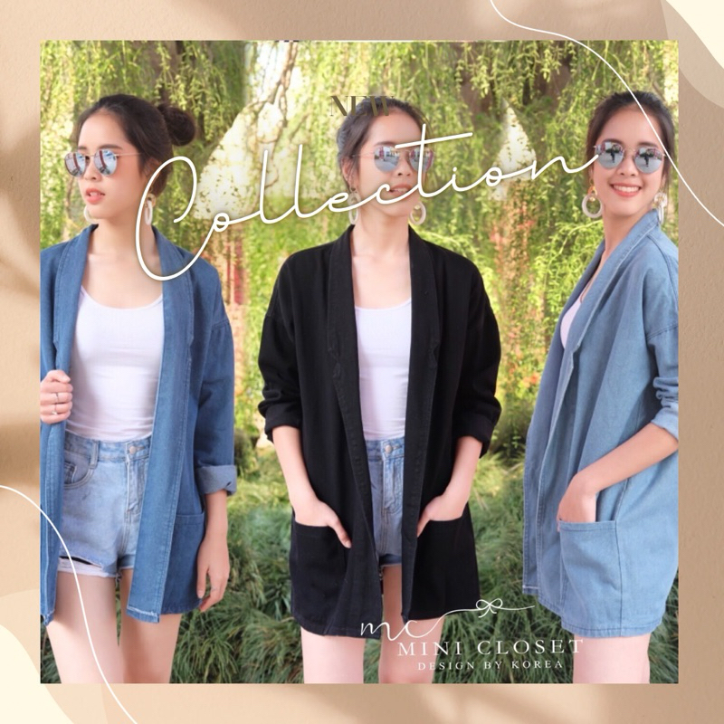 minicloset เสื้อคลุมยีนส์งานสวยผ้าหนากำลังดี