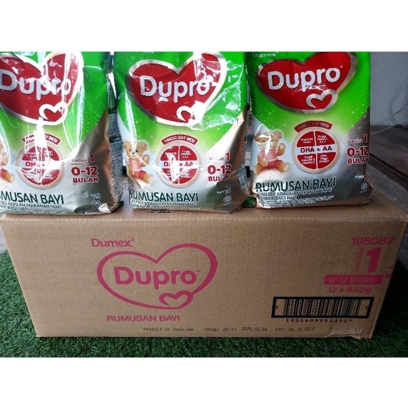 Dupro สูตร 1 850 กรัม 0-12 เดือน สินค้าราคาประหยัด 1 ลังมี12 ถุง