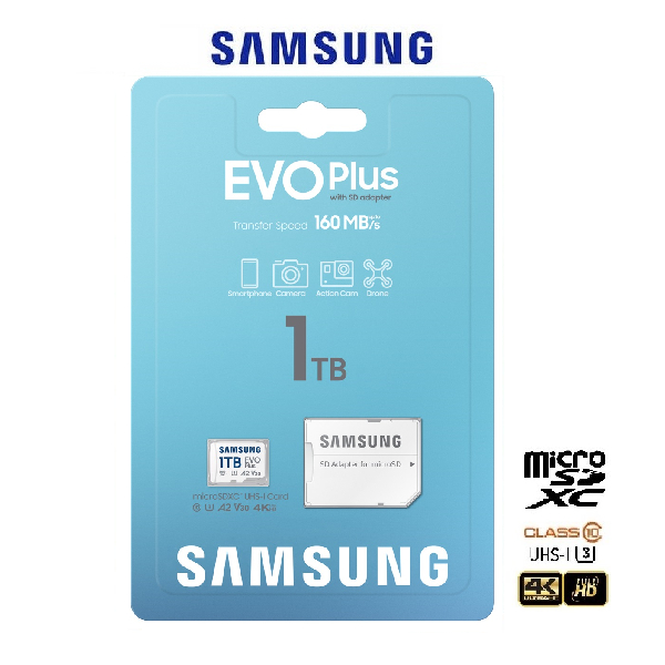 Samsung 1TB EVO Plus Micro SDXC (160MB/s)
