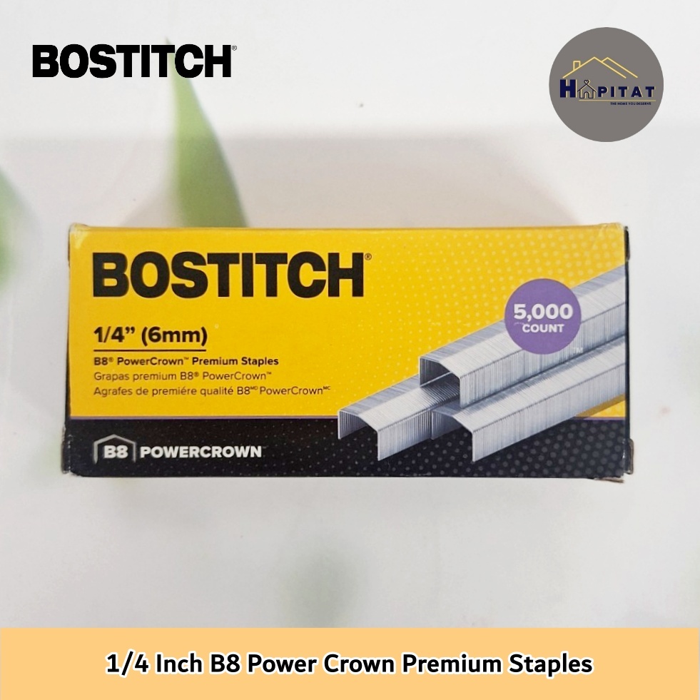 {Bostitch®} 1/4 Inch B8 Power Crown Premium Staples ลวดเย็บกระดาษ บี8