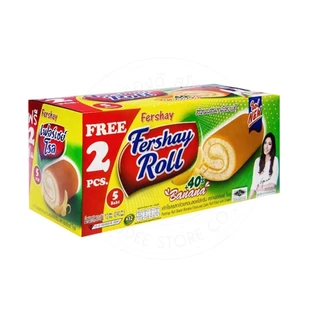 เฟอร์เชย์ Fershay เค้กโรล เฟอร์เชย์โรล เฟอร์เชย์เค้ก กลิ่นใบเตย กาแฟ วานิลลา ช็อคโกแลต กล่องใหญ่ 240 กรัม 12+2 (14 ชิ้น)