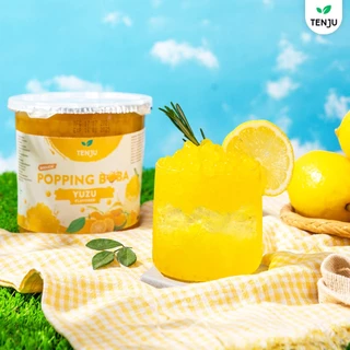 Tenju ไข่มุกป๊อป รสยุสุ 1.2 กิโลกรัม มุกป๊อป Yuzu popping boba topping (ตรา เทนจู)
